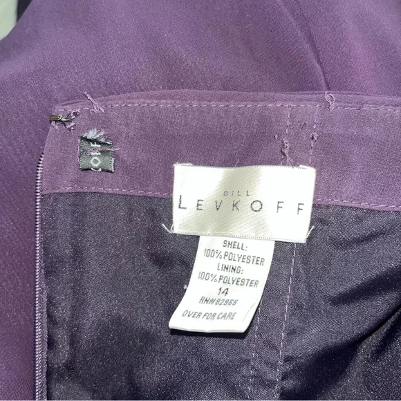 Bill Levkoff Violet/Purple/Eggplant Sweetheart Strapless Chiffon Long Gown Dress - Picture 11 of 15